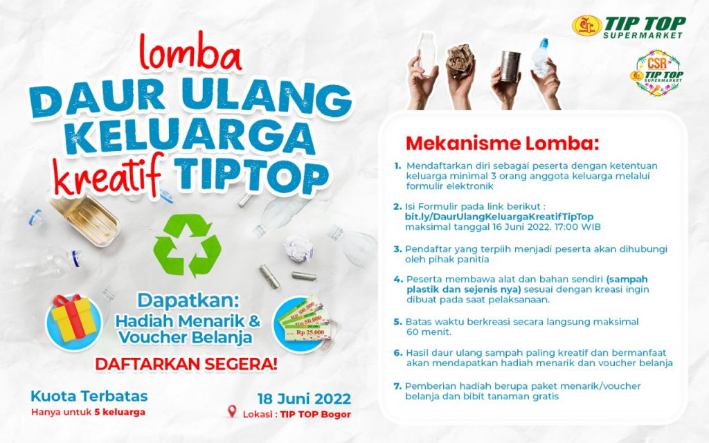 Lomba Daur Ulang Keluarga Kreatif TIP TOP