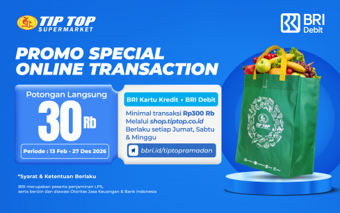Promo BRI Debit dan Kredit Online Shopping