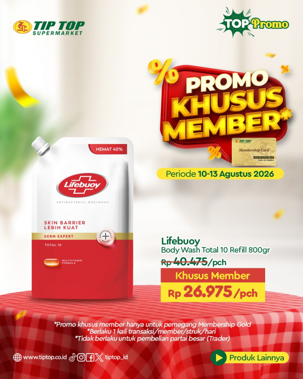 Promo Khusus Member Periode 10 -13 Agustus 2026