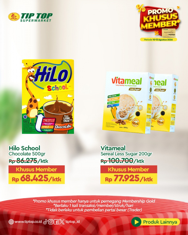 Promo Khusus Member Periode 10 - 13 Agustus 2026