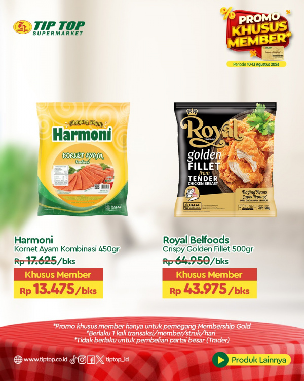 Promo Khusus Member Periode 10  - 13 Agustus 2026