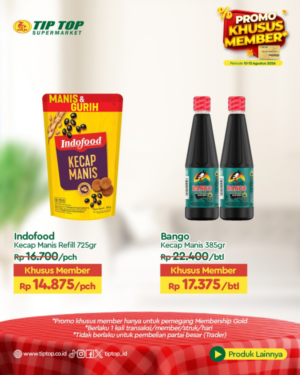 Promo Khusus Member Periode 10 - 13 Agustus 2026