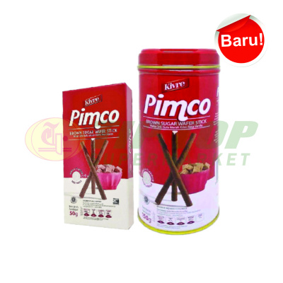 Pimco Wafer Stick Brown Sugar 50gr, Tin 150gr