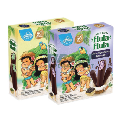 Campina Es Cream Hula Hula Kacang Hijau, Tape Ketan MP 5x45ml