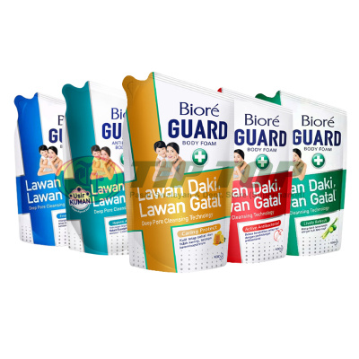 Biore Guard Energetic Cool, Hygien Antibacterial Plus, Caring Protect, Active Antibacterial, Lively Refresh Refill 450ml
