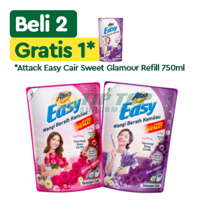Attack Easy Cair Sweet Glamour/Sparkling Blooming Refill 1200ml