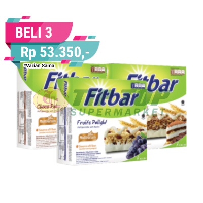 Fitbar Choco, Fruits, Tiramisu 5x20gr