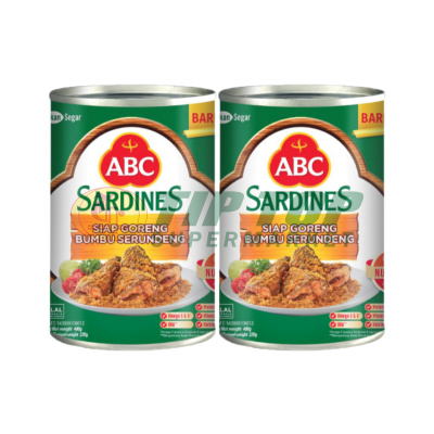 ABC Sardines Siap Goreng Bumbu Serundeng 400gr