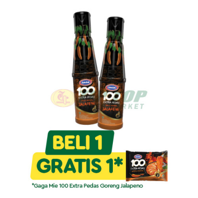 Gaga 100 Extra Pedas Saus Sambal Jalapeno 140ml