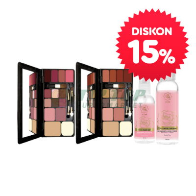 Viva Queen Make Up Kit Rustic, Passion, Rose Face Mist 60ml, Rose Micellar Water 100ml