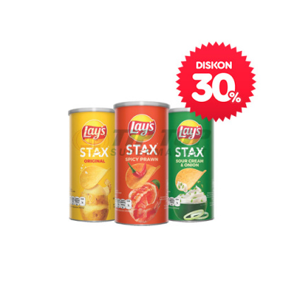 Lay’s Snack Stax Original/Spicy Prawn/Sour Cream & Onion 70gr