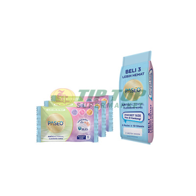 Paseo Wipes Antibacterial 3x10 Sheets