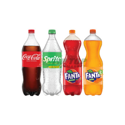 Coca Cola Soft Drink Original Pet 1ltr/Sprite Soft Drink Rasa Lemon lime Pet 1ltr/Fanta Soft Drink Strawberry, Orange Pet 1ltr