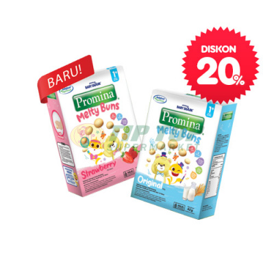 Promina Melty Buns Original/Strawberry 42gr