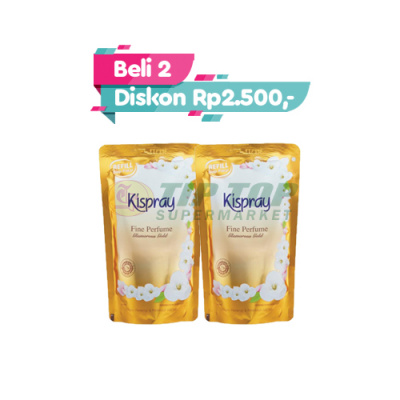 Kispray Pelicin Pakaian Glamorous Gold Refill 280ml