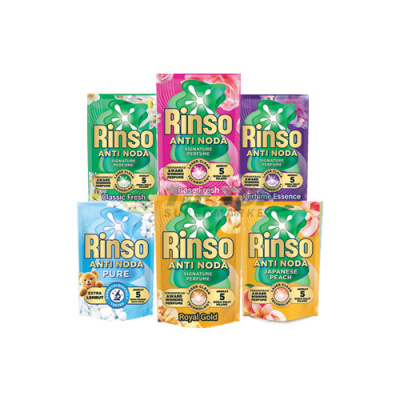 Rinso Detergent Liquid Anti Noda Plus Molto Classic Fresh/Rose Fresh/Perfume Essence/Pure/Royal Gold/Japanese Peach Refill 700gr