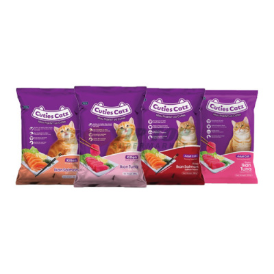 Cuties Catz Food Kitten Rasa Ikan Salmon/Kitten Tuna 450gr/Adult Rasa Ikan Salmon/Tuna 500gr