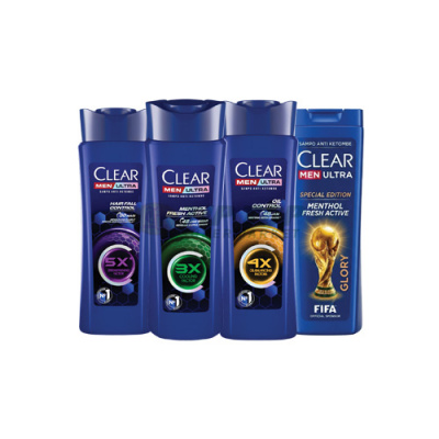Clear Shampoo Men Anti Ketombe Hair Fall Control/Menthol Fresh Active/Oil Control/FIFA Menthol Fresh Active 160ml