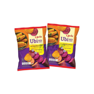 Qtela Snack Keripik Ubi Mix Rasa Jagung Bakar 45gr