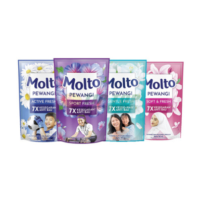 Molto Pewangi Active Fresh/Sport Fresh/Gentle Fresh/Soft & Fresh Refill 765ml
