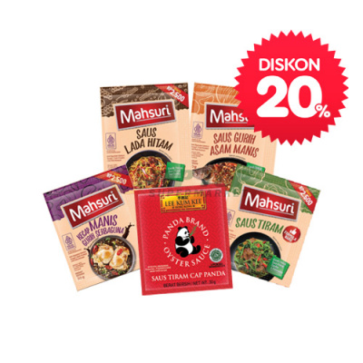 Mahsuri Saus Lada Hitam/Saus Gurih Asam Manis/Kecap Manis Gurih Serbaguna/Saus Tiram 30gr/Lee Kum Kee Panda Brand Oyster Sauce 30gr