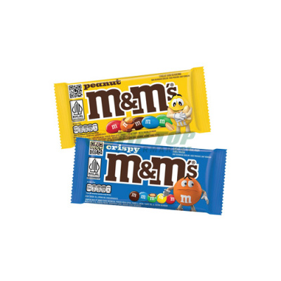 M&M Coklat Crispy 30gr/Coklat Peanut 37gr
