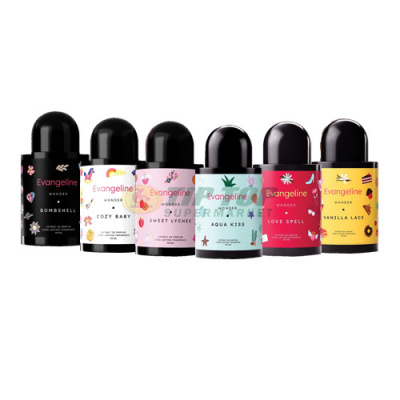 Evangeline Wonder Extrait De Parfum Long Lasting Fragrance Boombshell/Cozy Baby/Sweet Lychee/Aqua Kiss/Love Spell/Vanilla Lace 100ml