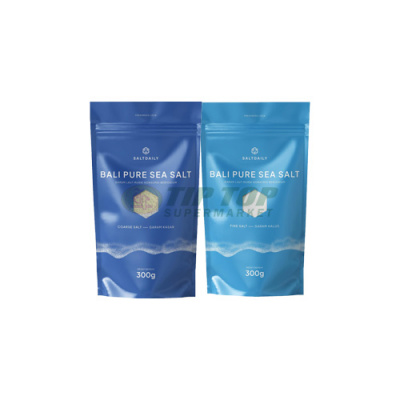 Saltdaily Garam Kasar/Halus Bali Pure Sea Salt Pouch 300gr