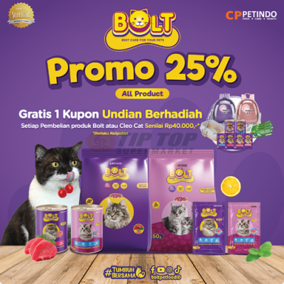 Bolt Aneka Produk Makanan Kucing *Semua Varian