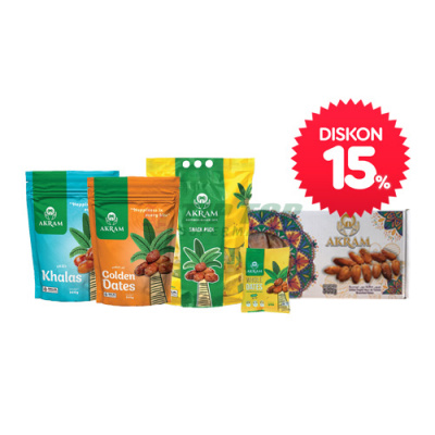 Akram Kurma Khalas/Golden Dates 200gr/Tunisia 500gr/Snack Pack 10x35gr
