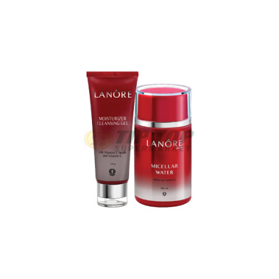 Lanore Moisturizer Cleanser Gel 100gr/Micellar Water 100ml