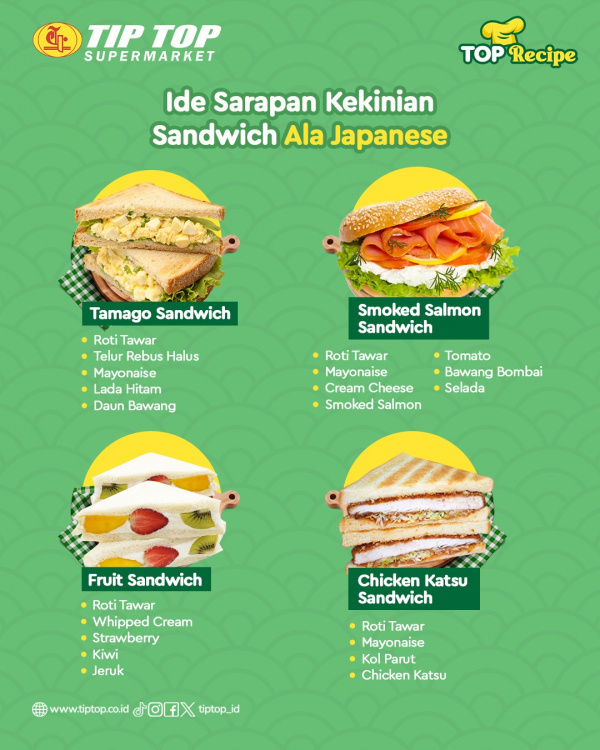 IDE SARAPAN KEKINIAN - SANDWICH ALA JAPANESE